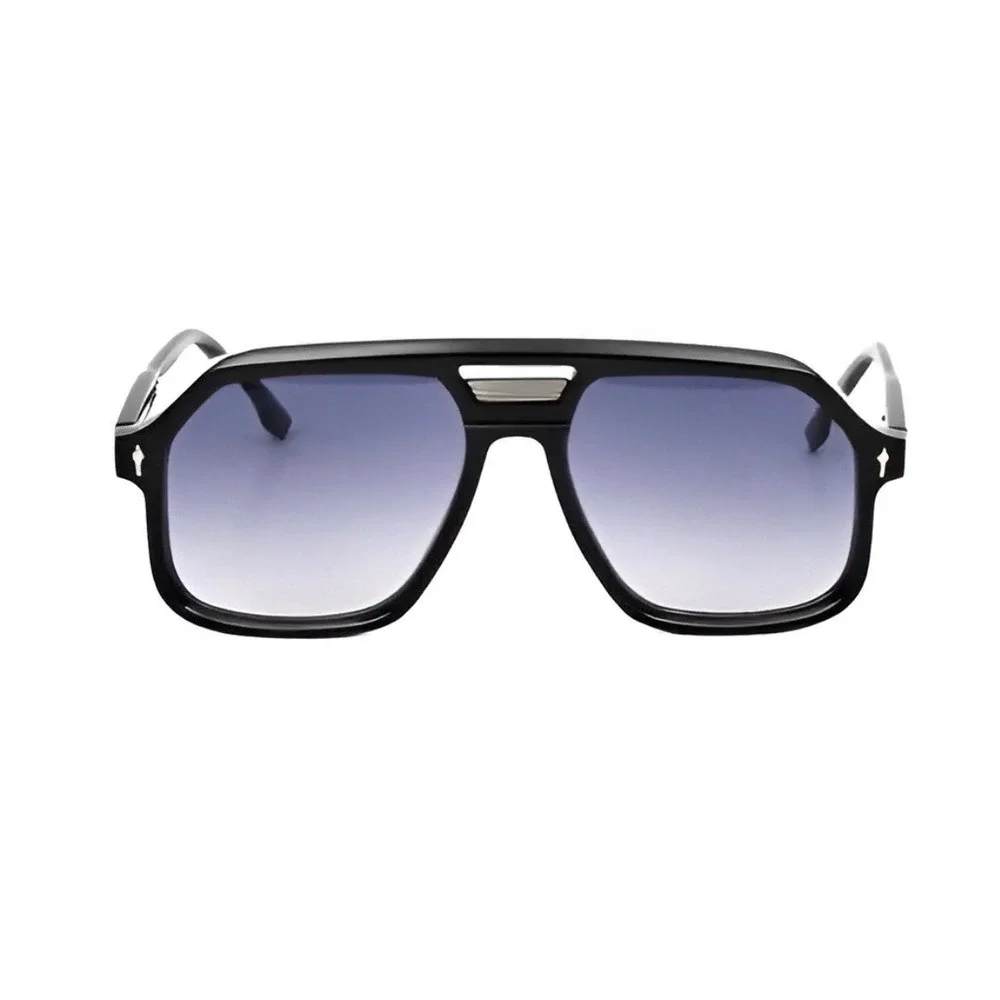 Men Large Square Aviator Sunglasses‎ Black Gradient Lens Driving Outdoor Gafas
